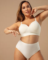 Ensemble Soutien - Gorge Confort Formant Sans Fil et Culotte Taille Haute Gainante - Allure