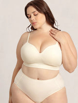 Ensemble Soutien - Gorge Confort Formant Sans Fil et Culotte Taille Haute Gainante - Allure