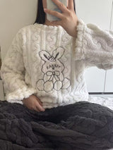 Pyjama d'hiver en molleton corail pour femmes