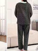 Ensemble Pyjama Femme Oversize en Peluche Doux