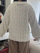 Pyjama d'hiver en molleton corail pour femmes