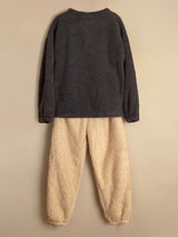 Pyjama en molleton corail pour femmes