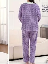 Ensemble Pyjama Femme Oversize en Peluche Doux