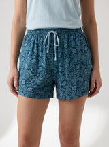Ensemble Pyjama Femme Bloom Aqua & Short Fleuri Turquoise