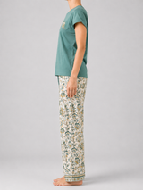 Ensemble Pyjama Femme Vert Sauge & Pantalon Fleuri