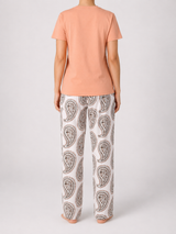 Ensemble Pyjama Femme Pêche Boutonné & Pantalon Cachemire