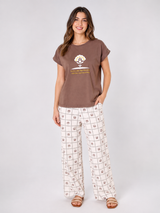 Ensemble Pyjama Femme Taupe & Pantalon à Carreaux