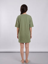 Robe de Nuit Femme Oversize Kaki à Motif Cartoon