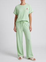Ensemble Pyjama Femme Fruta Menthe & Pantalon Rayé
