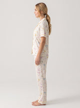Ensemble Pyjama Femme Chemise Florale Rose & Pantalon