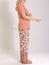Ensemble Pyjama Femme Corail & Pantalon Floral