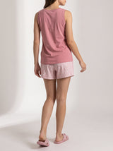 Ensemble Pyjama Femme Lapin Rose & Short Imprimé - Confort Léger