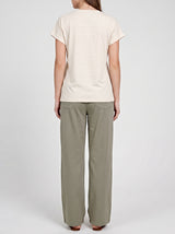 Ensemble Pyjama Femme Écru & Pantalon Kaki Imprimé
