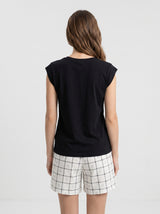 Ensemble Pyjama Femme Noir Kindness & Short à Carreaux