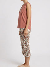 Ensemble Pyjama Femme Terracotta Palmier & Pantacourt Tropical