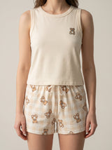 Ensemble Pyjama Femme Ours Écru - Douceur Coton & Confort