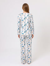 Ensemble Pyjama Femme Floral Bleu - Chemise & Pantalon