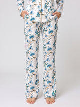 Ensemble Pyjama Femme Floral Bleu - Chemise & Pantalon