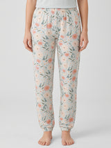 Ensemble Pyjama Femme Vert Pastel Volanté & Pantalon Fleuri