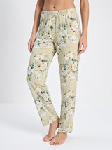 Ensemble Pyjama Femme Vert Sauge & Pantalon Floral Écru