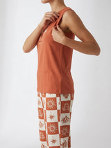 Ensemble Pyjama Femme Terracotta & Pantacourt Patchwork