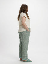 Ensemble Pyjama Femme Grande Taille Beige & Pantalon Paisley Sauge