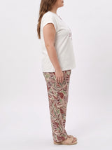 Ensemble Pyjama Femme Grande Taille Spring Écru & Pantalon Floral