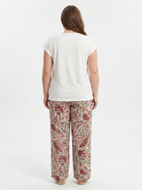 Ensemble Pyjama Femme Grande Taille Spring Écru & Pantalon Floral