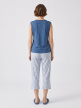 Ensemble Pyjama Femme Bleu & Pantacourt Imprimé Clair