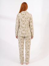 Ensemble Pyjama Femme Feuillage Kaki - Chemise & Pantalon