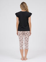 Ensemble Pyjama Femme Mafalda Noir & Pantacourt à Carreaux