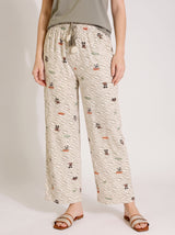 Ensemble Pyjama Femme Kaki Sans Manches & Pantalon Imprimé