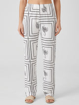 Ensemble Pyjama Femme Géométrique Noir & Blanc - Chemise & Pantalon