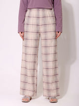 Ensemble Pyjama Femme Mauve & Pantalon à Carreaux