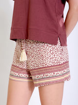 Ensemble Pyjama Femme Bordeaux Life Is Good & Short Imprimé