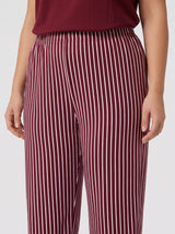 Ensemble Pyjama Femme Grande Taille Bordeaux & Pantalon Rayé Lilas