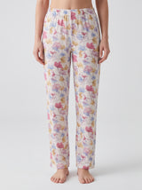 Ensemble Pyjama Femme Bordeaux & Pantalon Floral Blanc