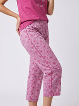 Ensemble Pyjama Femme Débardeur Framboise & Pantacourt Imprimé