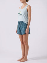 Ensemble Pyjama Femme Bloom Aqua & Short Fleuri Turquoise