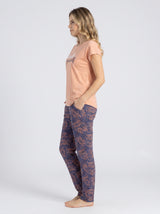Ensemble Pyjama Femme Pêche & Pantalon Paisley Bleu
