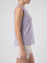 Ensemble Pyjama Femme Papillons Écru & Lilas avec Short Imprimé