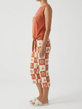 Ensemble Pyjama Femme Terracotta & Pantacourt Patchwork