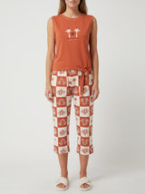 Ensemble Pyjama Femme Terracotta & Pantacourt Patchwork