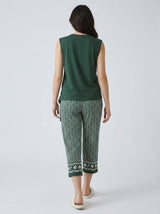 Ensemble Pyjama Femme Vert Sapin & Pantacourt Cachemire