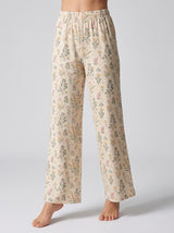 Ensemble Pyjama Femme Lavande & Pantalon Floral Blanc