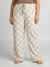 Ensemble Pyjama Femme Grande Taille Chocolat & Pantalon Géométrique