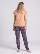 Ensemble Pyjama Femme Pêche & Pantalon Paisley Bleu