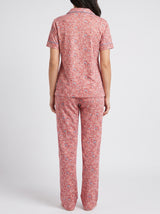 Ensemble Pyjama Femme Chemise Florale Terracotta & Pantalon