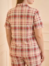 Ensemble Pyjama Femme Grande Taille Carreaux Rose - Confort Coton