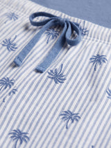 Ensemble Pyjama Femme Bleu Ardoise & Short Imprimé